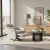 RELAXFÅTÖLJ ALICE - ljusgrå/svart, Modern, metall/trä (76/110/94cm) - Bessagi Home