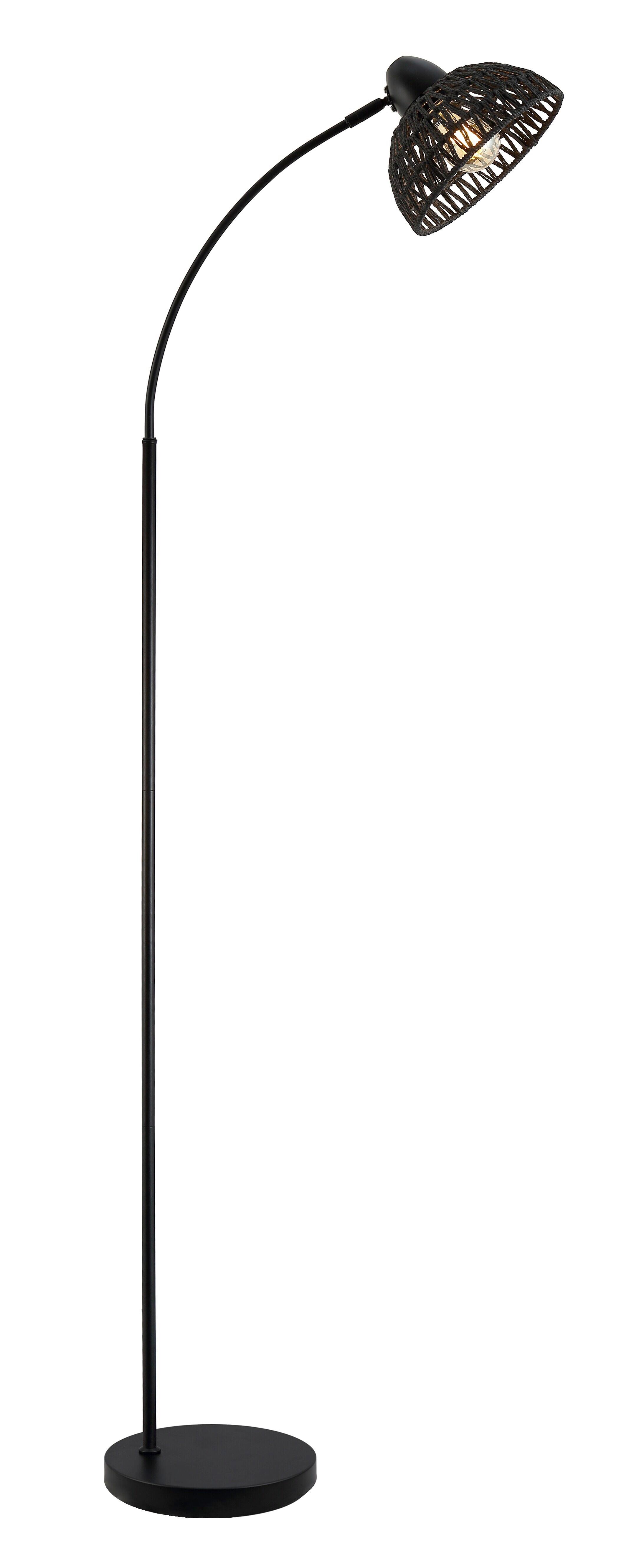 LAMPA STOJĄCA MIEKE - czarny, Trend, metal/papier (55/24/155cm) - Novel
