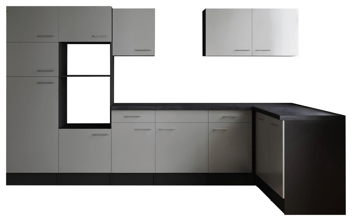 Kotna Kuhinja Brez Aparatov Oliver, 340x172cm - srebrne barve/siva, Design, kovina/leseni material (340/172cm) - Respekta