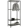 KLÄDSTÄLLNING STILOS -EXKLUSIV- - svart, Modern, metall/trämaterial (80/185/44cm) - Mömax