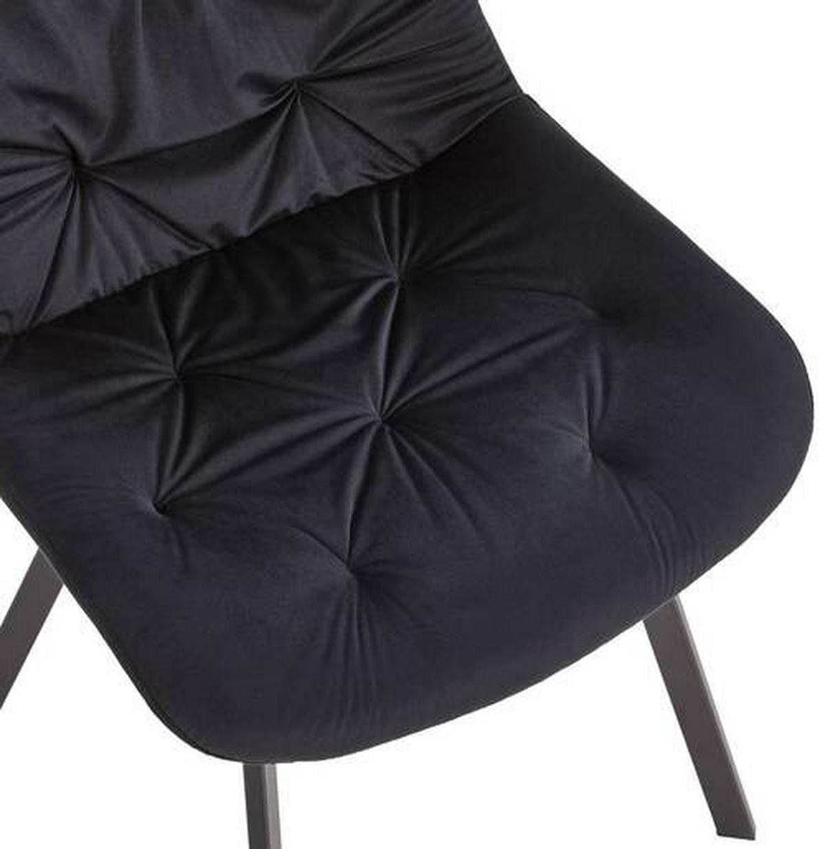 KRZESŁO NELE - czarny/szary, Modern, metal/drewno (51/83/61cm) - MID.YOU