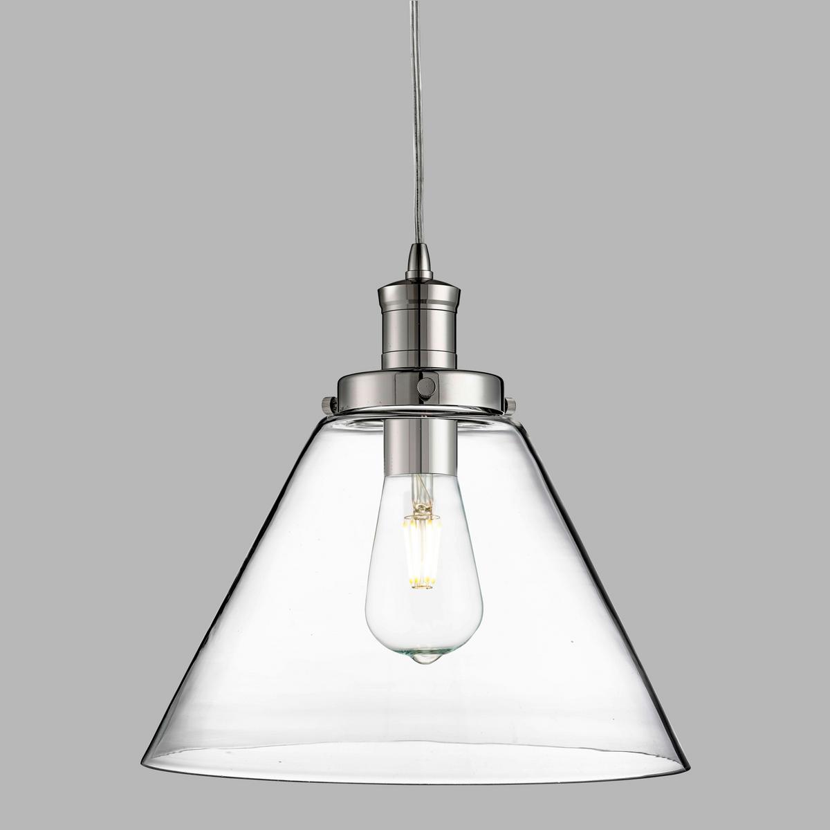 Függőlámpa 3228cc Pyramid  Pendant - átlátszó, Basics, üveg/fém (29/28/29cm)
