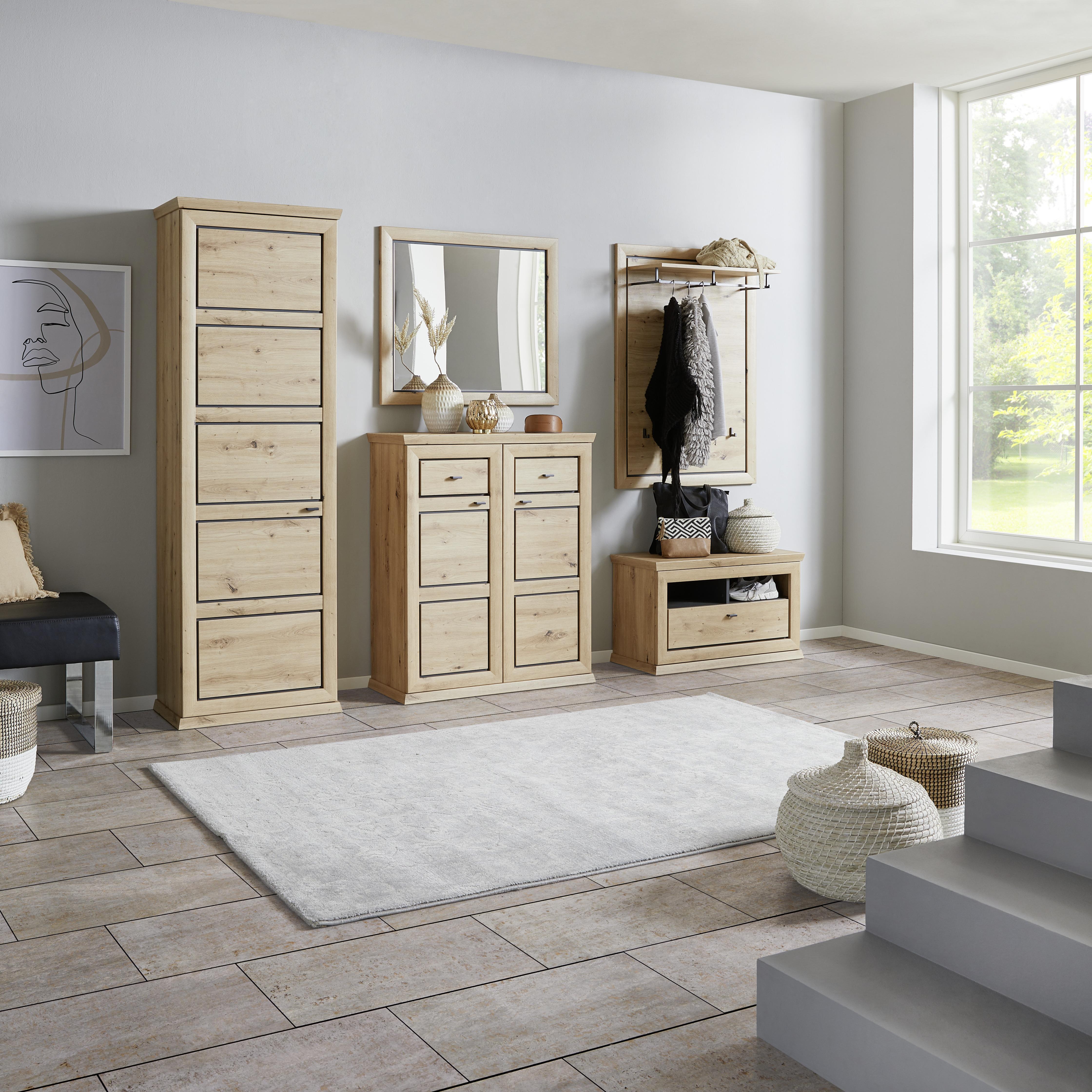 Garderobni Panel Harvey, Barva Hrasta, Antracit - barve hrasta/antracit, Trendi, leseni material (82/115/30cm) - Mömax