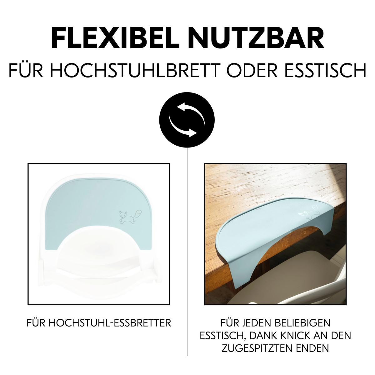 TACKA DO JEDZENIA I ZABAWY 551165 HIGHCHAIR TRAY MAT - miętowy, Basics, tworzywo sztuczne (28/0,5/42,5cm) - Hauck