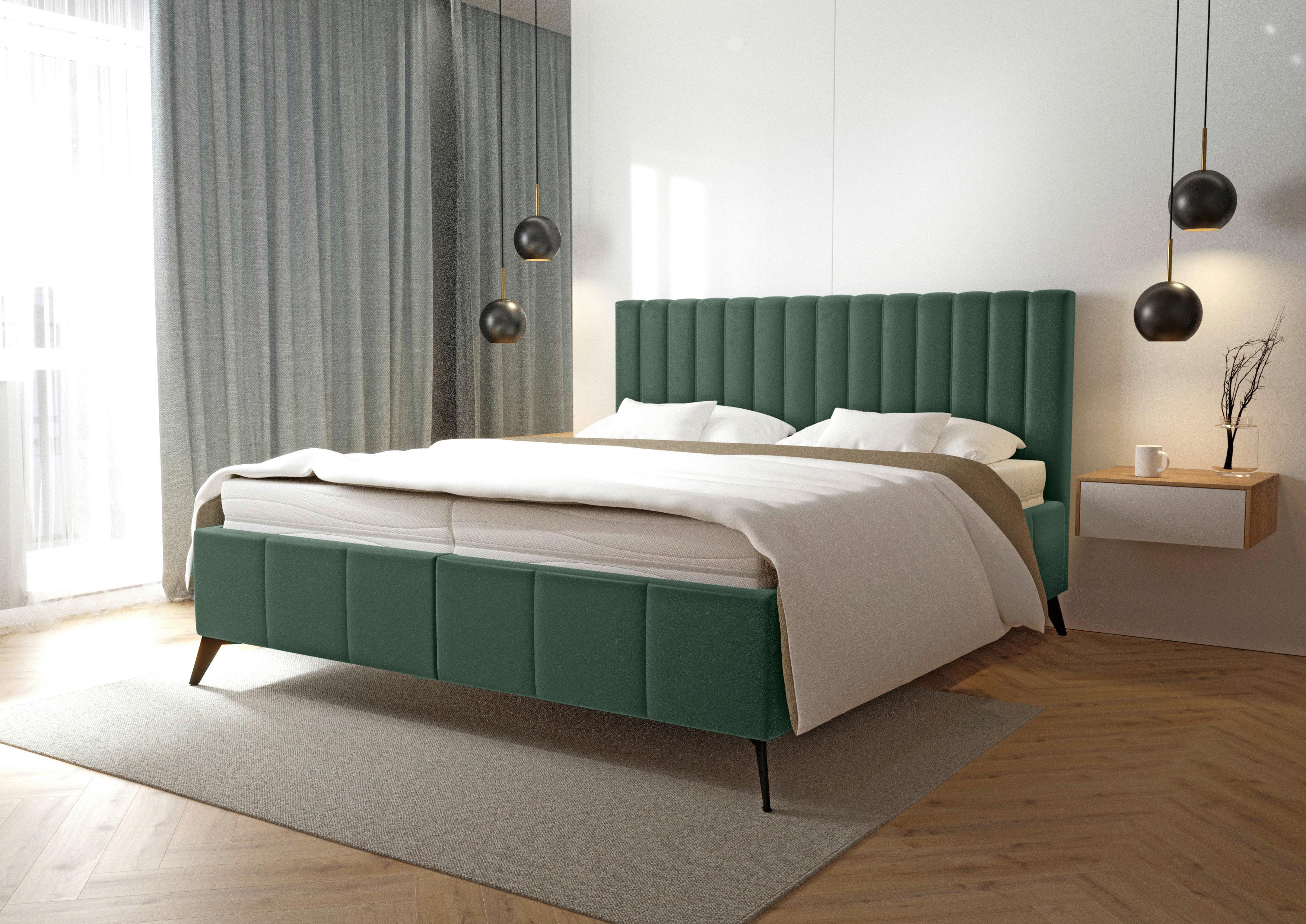 PAT TAPITAT VIVIEN 2 - verde închis, Modern, lemn/textil (180/200cm) - Premium Living