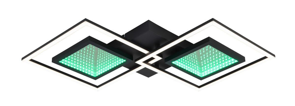 Stropna Led Svjetiljka Preceval - crna, metal/plastika (74/42/6cm) - Premium Living