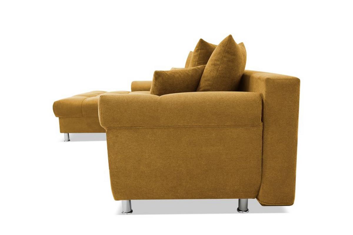 Sarokkanapé Erice - sötétsárga, Design, textil (198/312cm)