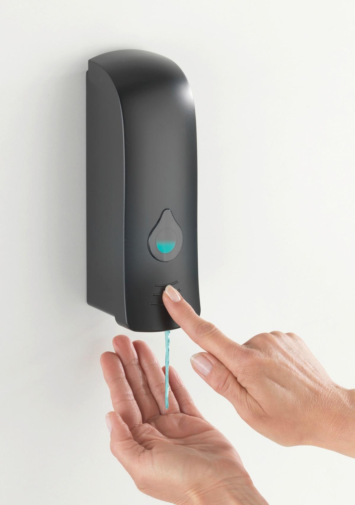 Dozator Tekućeg Sapuna Ranera S - crna, Moderno, plastika (7/22/7,5cm) - Wenko