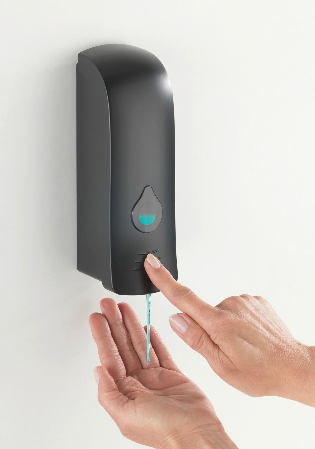 Dozator Tekućeg Sapuna Ranera S - crna, Moderno, plastika (7/22/7,5cm) - Wenko