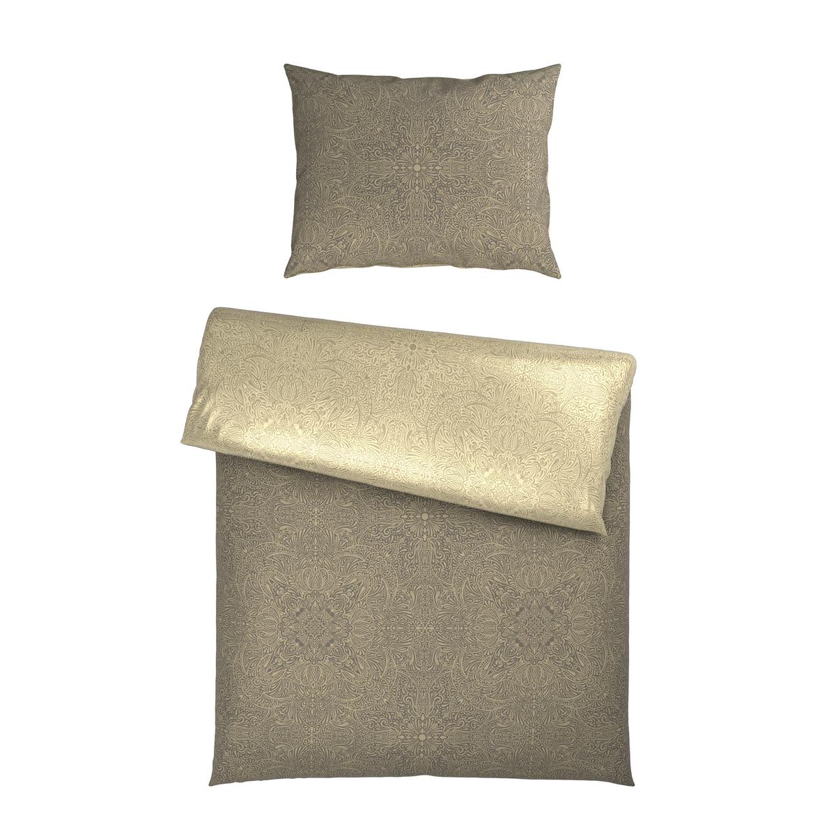 Ágyneműhuzat-garnitúra Kétoldalas Pamutszatén Bella - szürke, Modern, textil (140/200cm) - Mömax