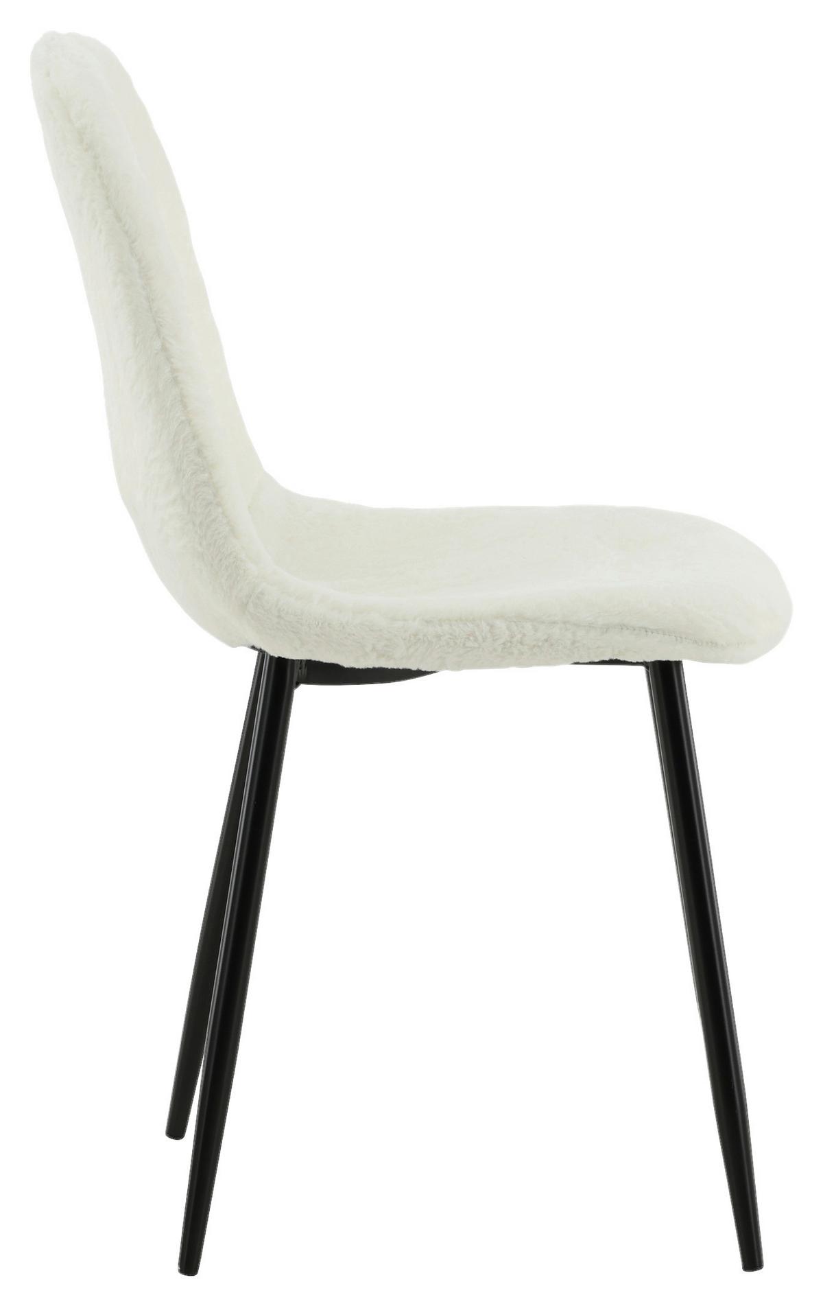 STUHL-SET POLAR - Schwarz/Weiß, Design, Textil/Metall (44/87/53cm) - Livetastic