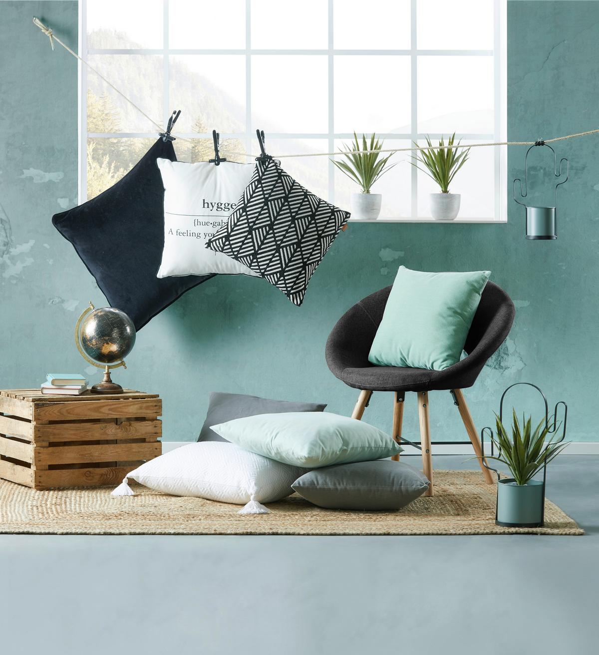 Zierkissen Frieda in Weiß ca. 40x60cm - Weiß, MODERN (40/60cm) - Modern Living