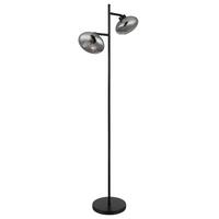 STEHLEUCHTE 15572S - Schwarz/Grau, Design, Glas/Metall (48/25/150cm) - Globo
