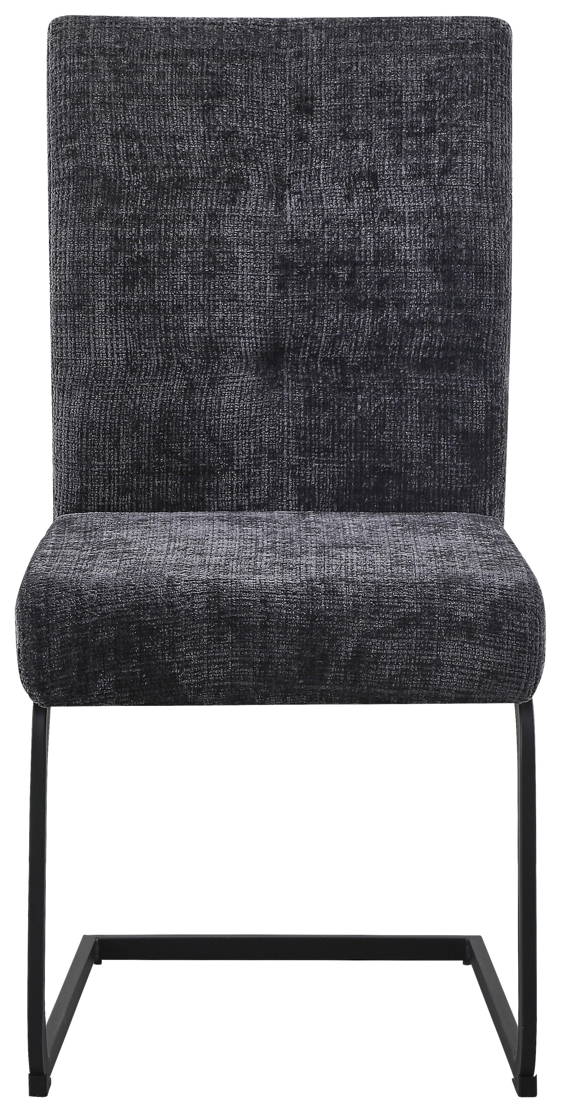 Nihajni Stol Phil, Temno Siva - temno siva/črna, Konvencionalno, kovina/tekstil (65/98/50cm)