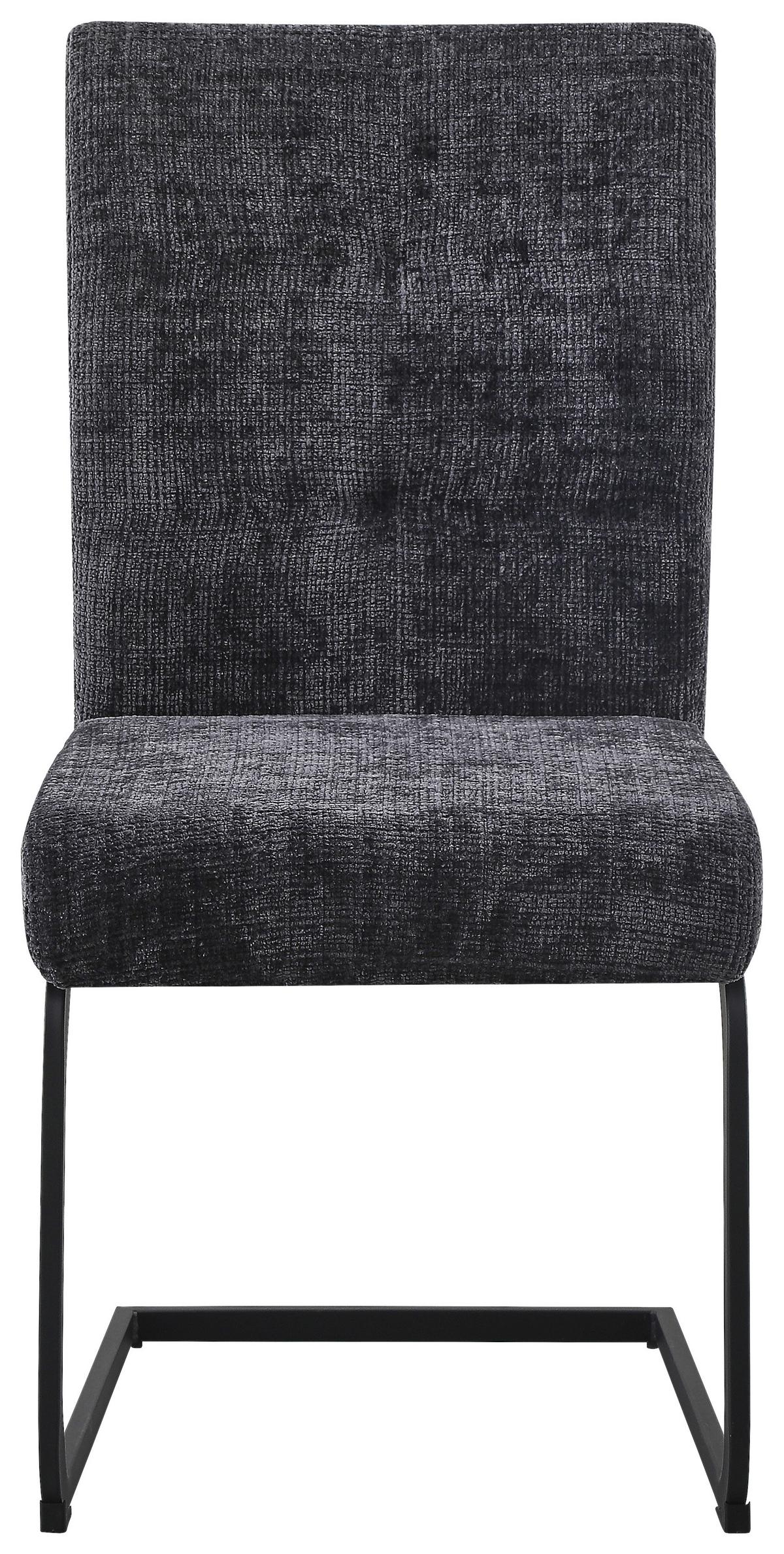 Nihajni Stol Phil, Temno Siva - temno siva/črna, Konvencionalno, kovina/tekstil (65/98/50cm)