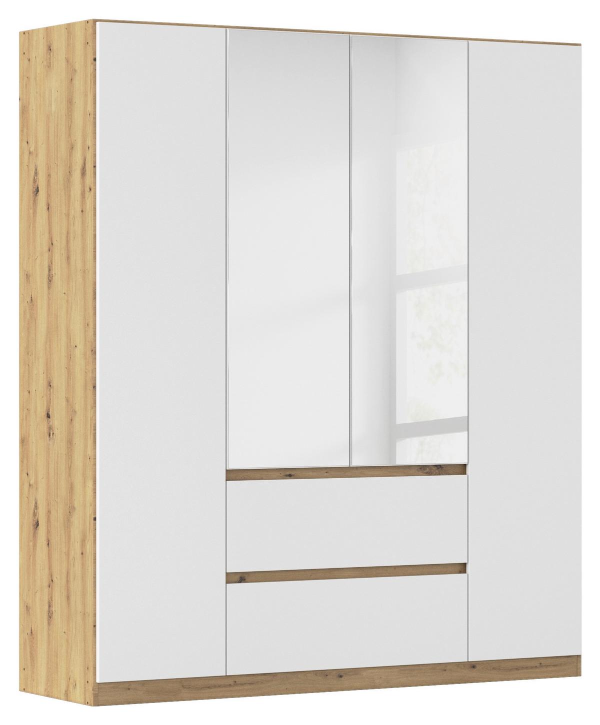 DULAP  USI ROTATIVE MAINZ - argintiu/alb, Basics, material pe bază de lemn (181/210/54cm) - Modern Living