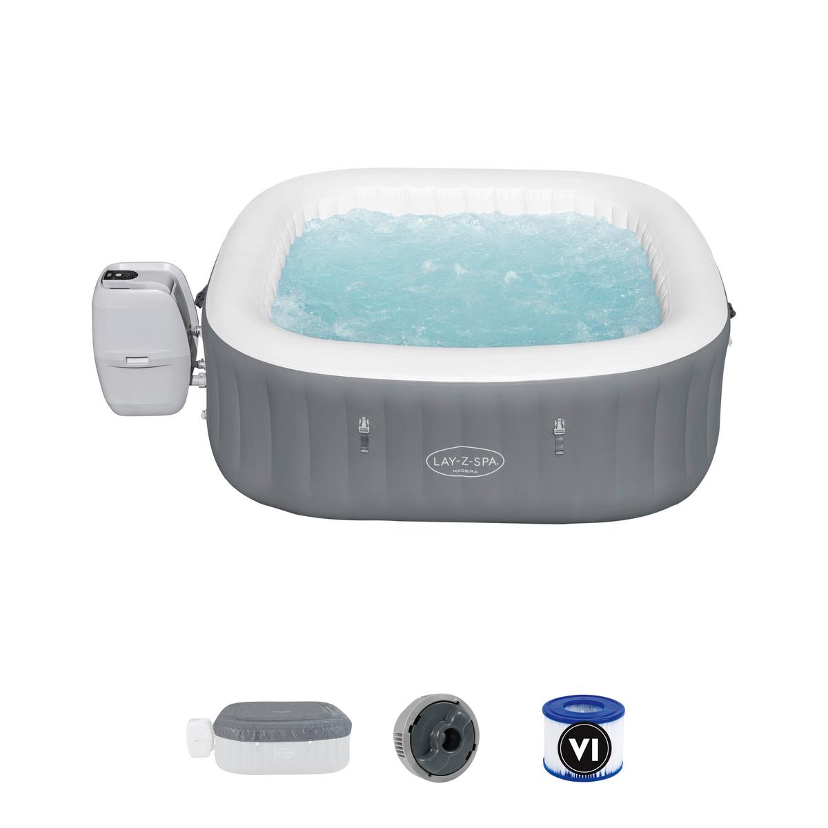 JACUZZI YUI - szary, Modern, tworzywo sztuczne/metal (180/66cm) - Bestway