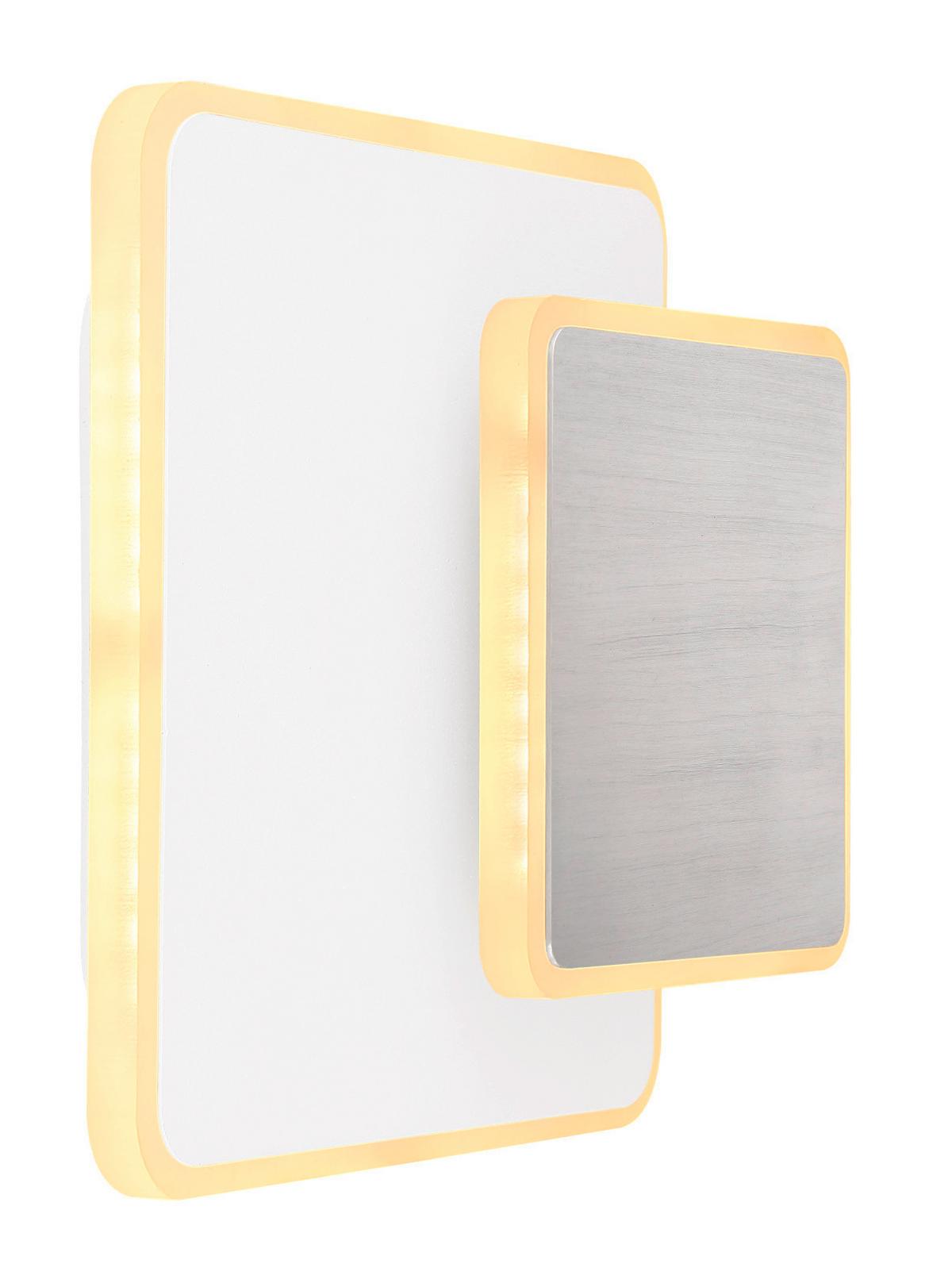 LED-Wandleuchte Many Opal/Nickelfarben max. 12Watt - Opal/Nickelfarben, Basics, Kunststoff/Metall (20/5,5/17cm) - Globo