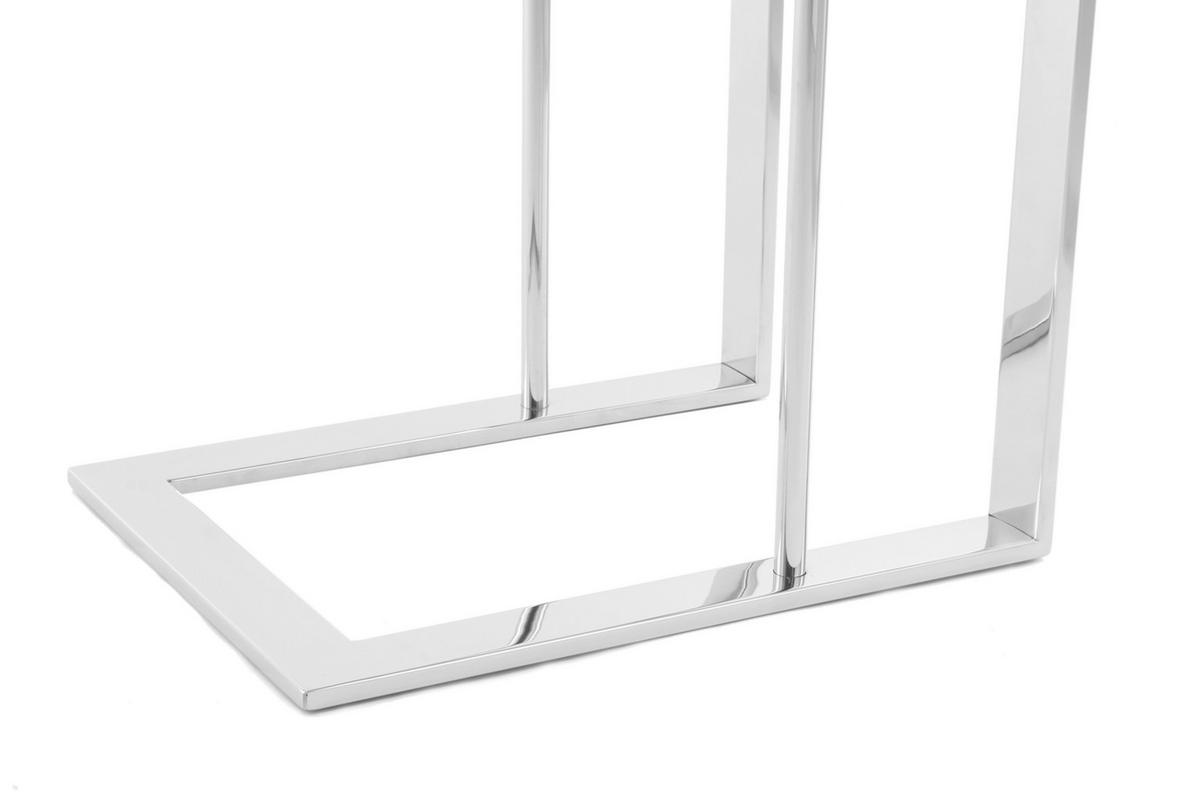 BEISTELLTISCH SITA 100 SILBER - Grau, Design, Metall (40/60/30cm) - Kayoom