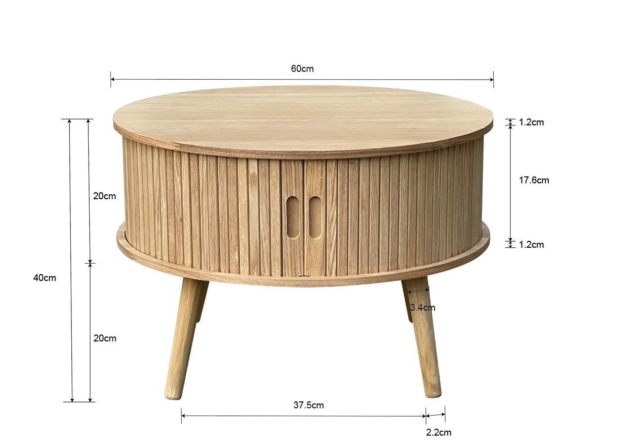 SOFFBORD SKANDY - naturfärgad, Modern, trämaterial/trä (60/40cm) - Premium Living