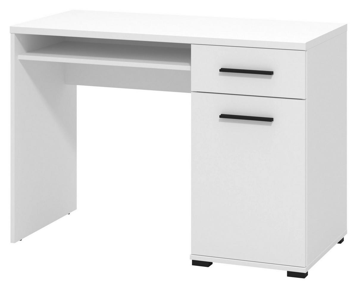 Íróasztal Tales - fekete/fehér, Basics, faalapú anyag (108/76,5/50 cm)