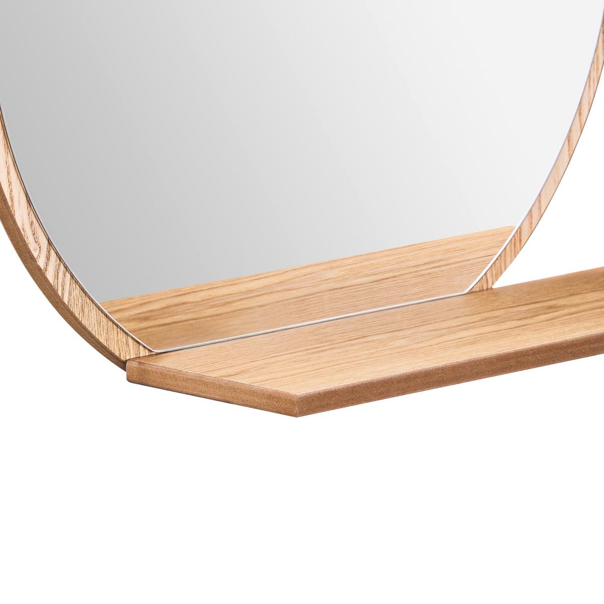 LUSTRO ŚCIENNE BRAVO - kolor dębowy, Design, materiał drewnopochodny/szkło (65/56/17cm) - Xora