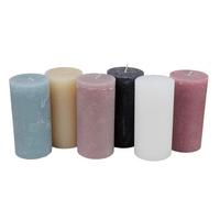 Stumpenkerze Ruth diverse Farben - Sandfarben/Pastellblau, MODERN (10/20cm) - Premium Living