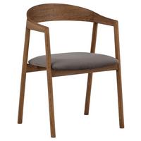 STUHL-SET LÅNGÖN - Braun/Grau, Design, Holz/Textil (53/76,5/56cm) - Livetastic