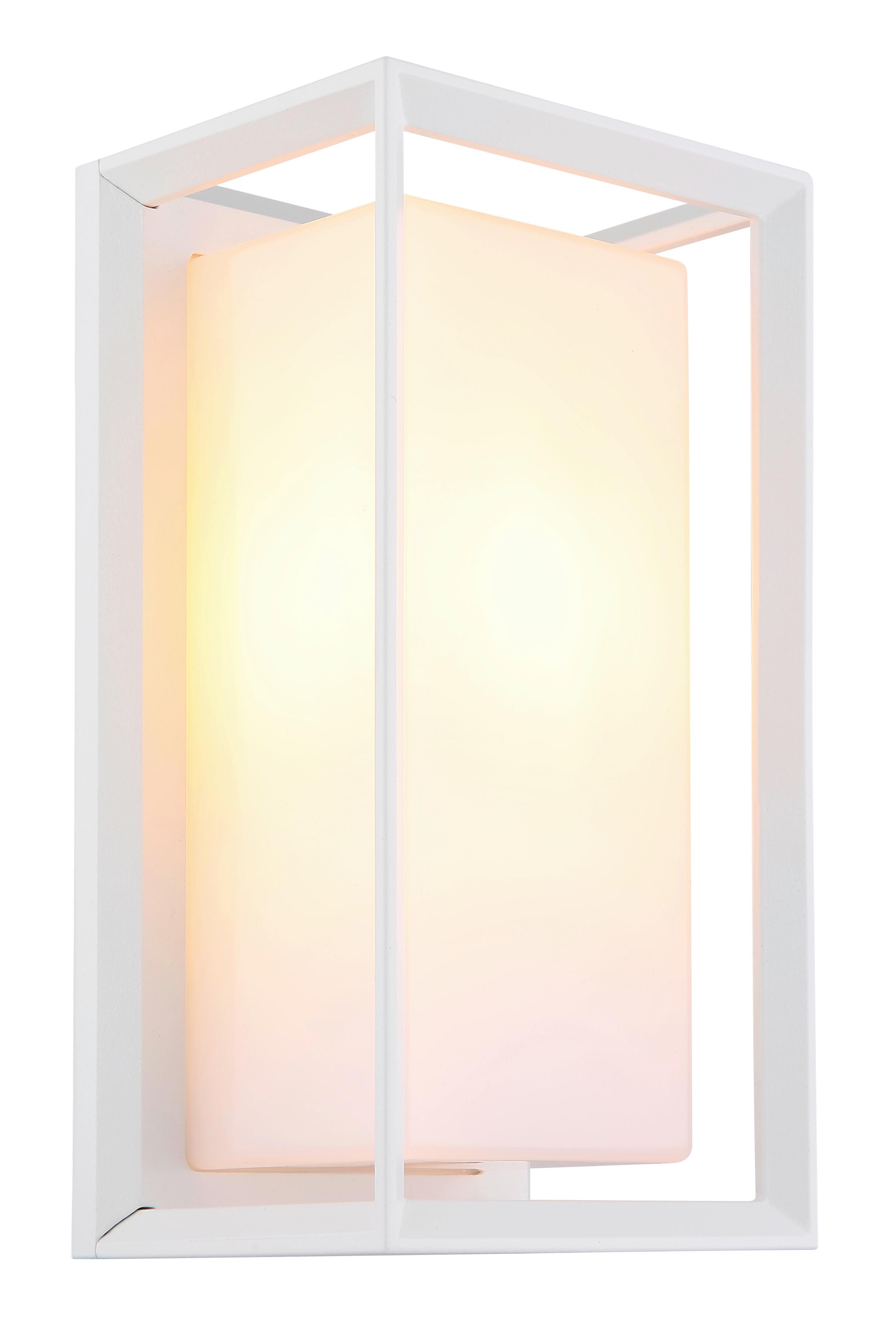 Aussenleuchte 31982w - Weiss, Konventionell, Kunststoff/Metall (13/12.2/24.8cm) - Globo