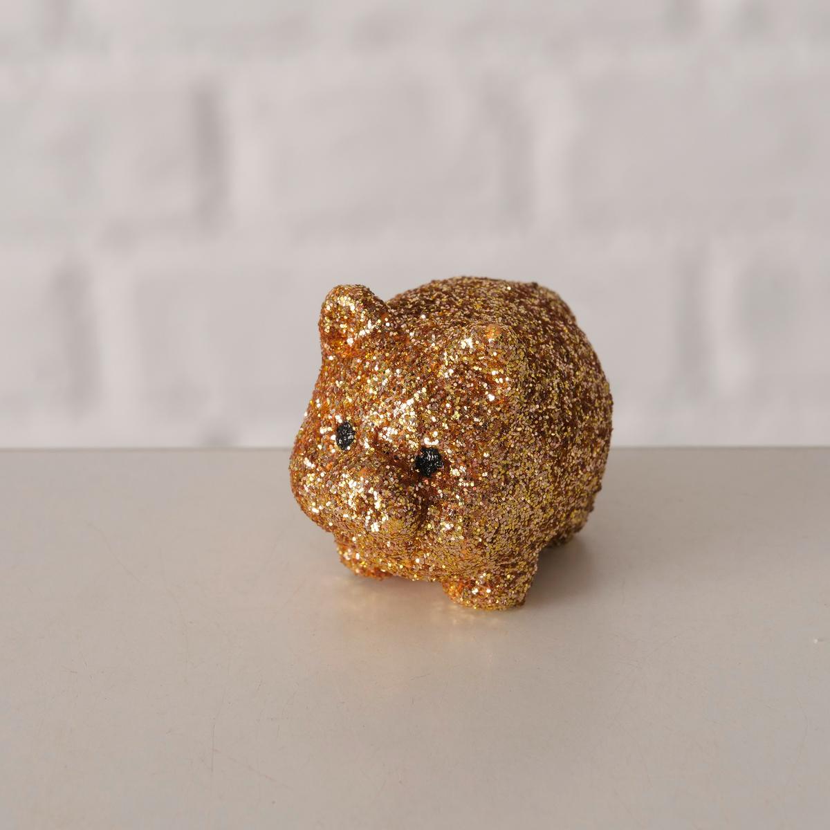 Dekoschwein Piggy diverse Farben - Silberfarben/Roségold, KONVENTIONELL, Keramik (2,5/4/3cm) - Mömax