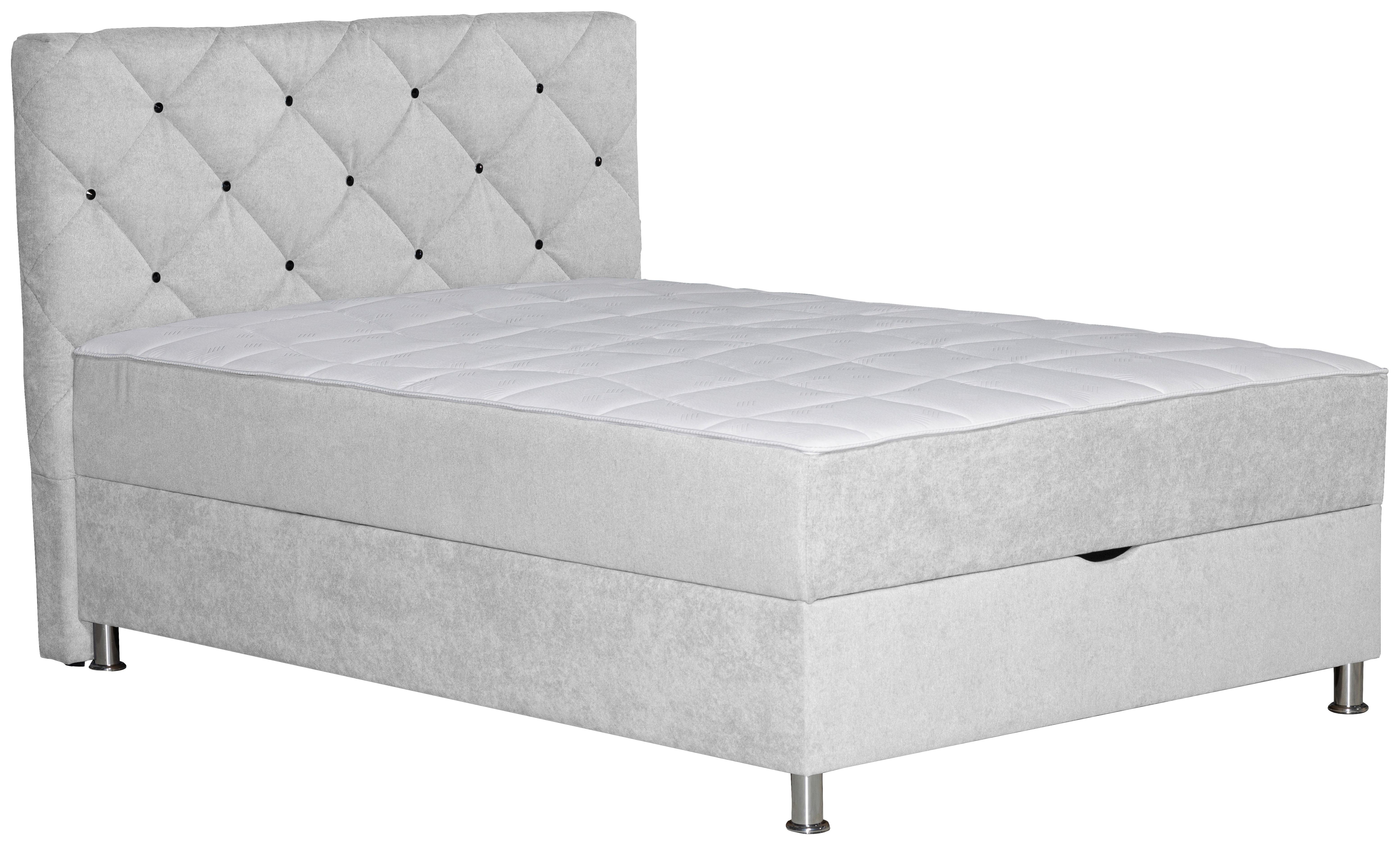 Box Krevet Black Diamond - prirodne boje/boje kroma, Design, tekstil/plastika (120/200cm) - Modern Living