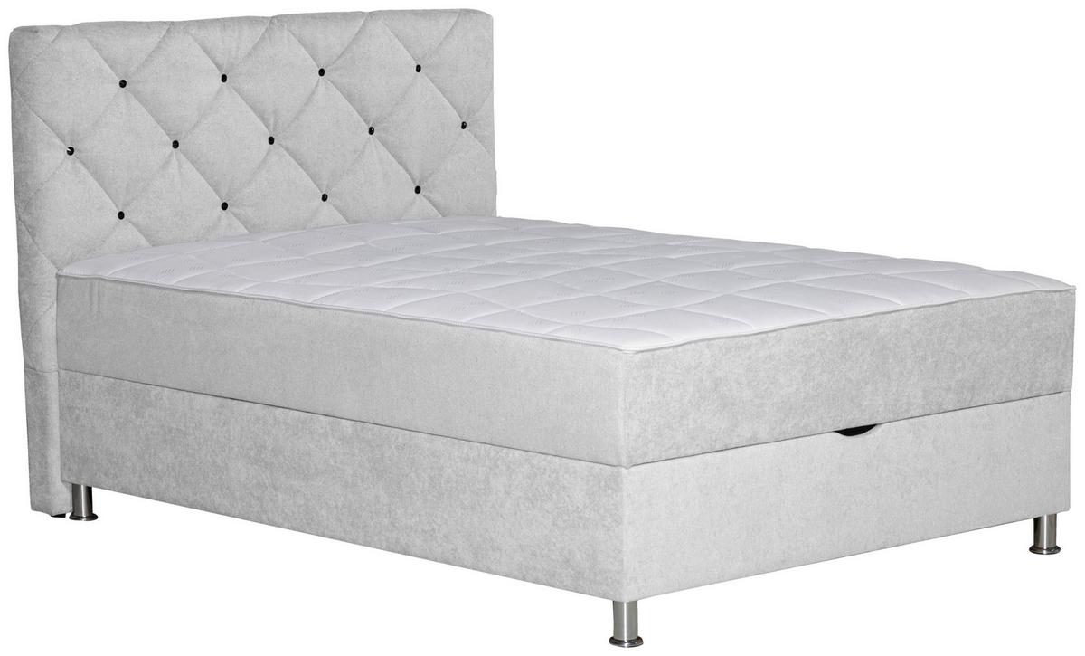 Box Krevet Black Diamond - prirodne boje/boje kroma, Design, tekstil/plastika (140/200cm) - Modern Living