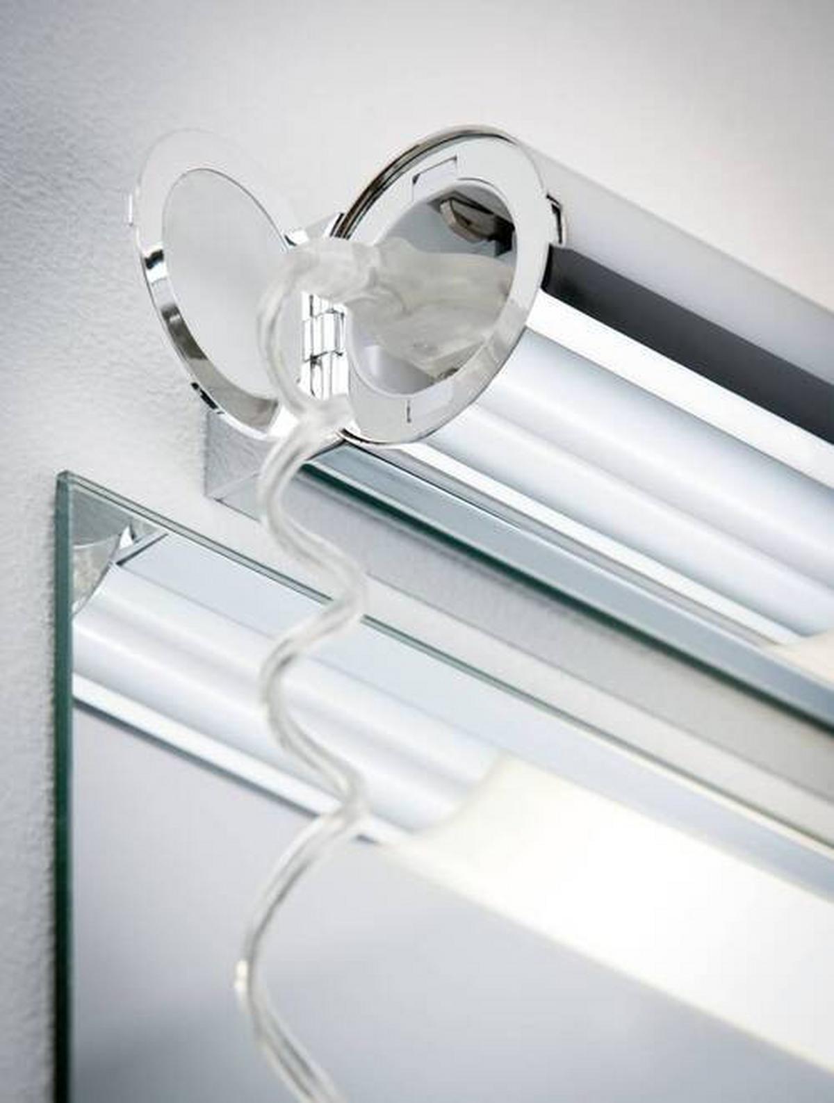 Wandleuchte Orgon in Weiß/Chromfarben max. 7,5 W - Chromfarben/Weiß, Basics, Kunststoff/Metall (6cm) - Paulmann