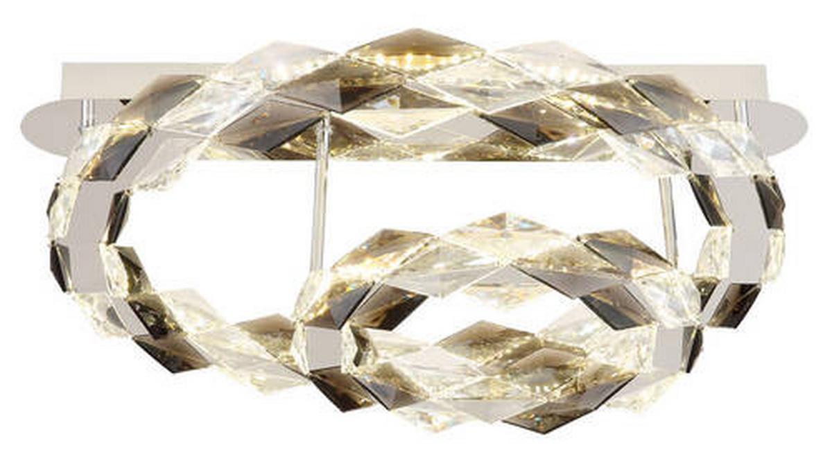 LED-Deckenleuchte Karilion Klar max. 40 Watt - Klar, Design, Kunststoff/Metall (55/24cm) - Globo