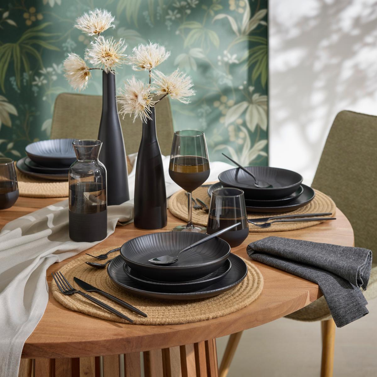 Trinkglas Black ca. 425ml - Schwarz, MODERN, Glas (6,8/11cm) - Mömax