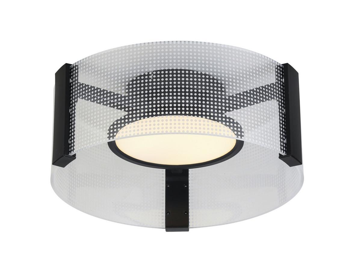 LAMPA SUFITOWA LED MARGE - czarny/biały, Modern, tworzywo sztuczne/metal (40/16,5cm) - Bessagi Home