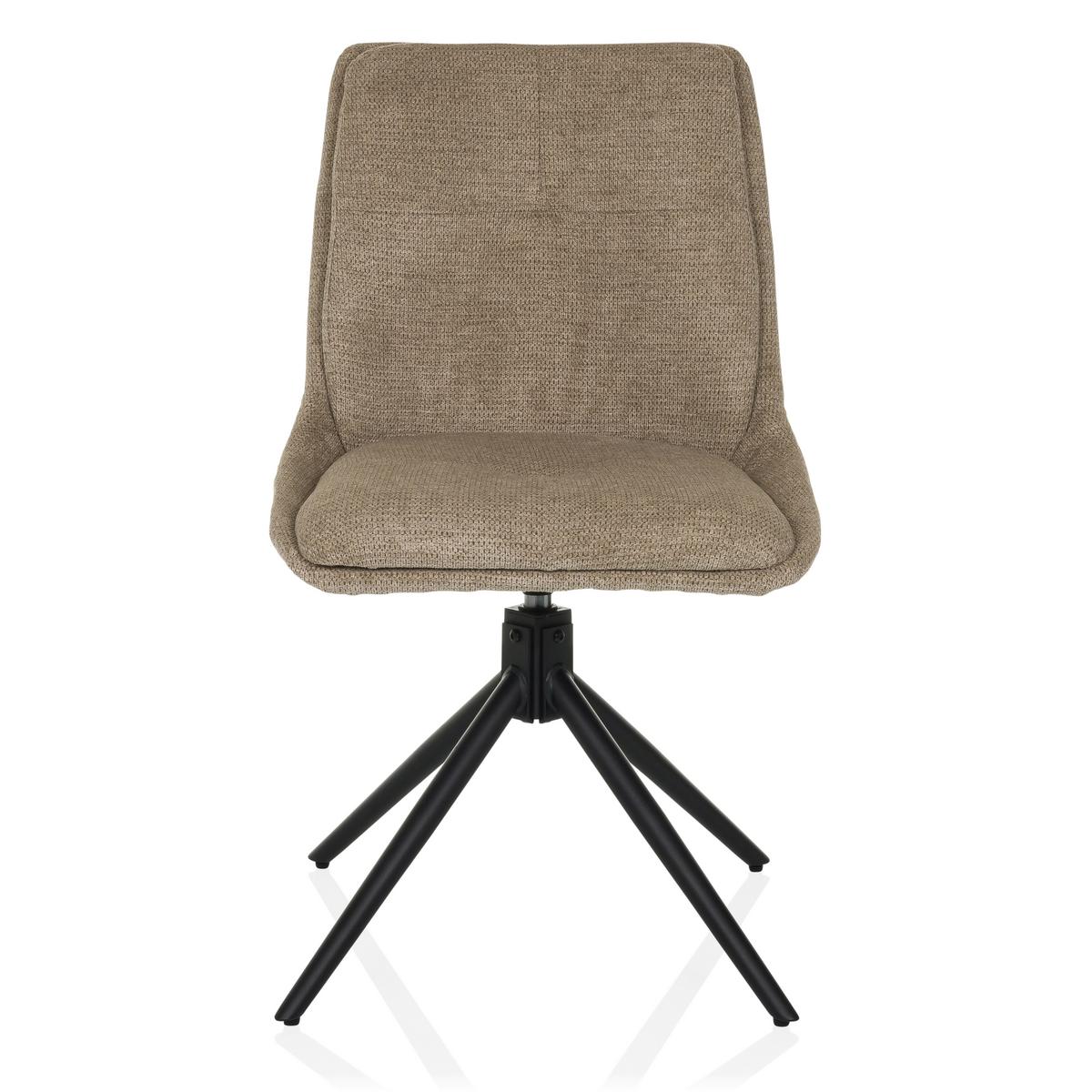 Vrtljivi Stol Tarviso I, Bež - črna/bež, Moderno, kovina/tekstil (53/89/58cm) - MID.YOU