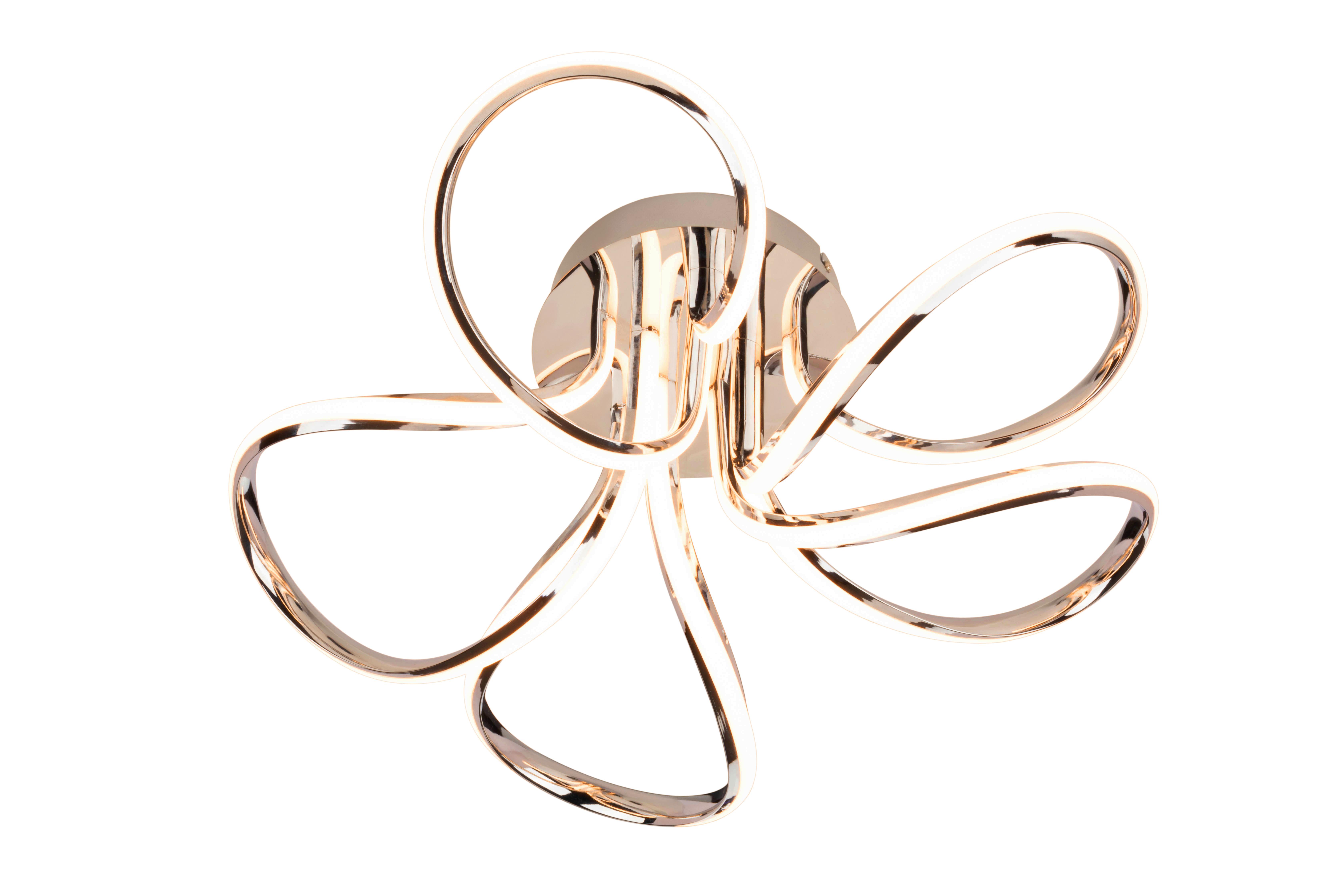 LAMPA SUFITOWA LED AUSTIN *SBN* - kolor srebrny, Trend, tworzywo sztuczne/metal (58/22cm) - Novel