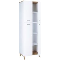 Mehrzweckschrank Landos Weiß/Honigeiche - Honigeiche/Weiß, MODERN, Holzwerkstoff/Kunststoff (60/184/39cm) - MID.YOU