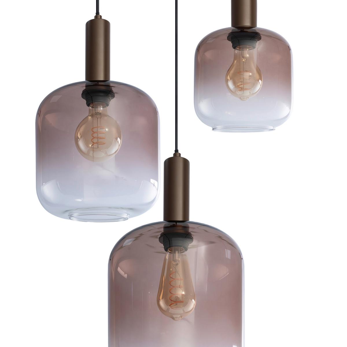 LAMPA WISZĄCA TINA - brązowy, Trend, metal/szkło (42/120cm) - Collett's Monde