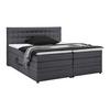 Boxspringbett Luzern Anthrazit ca. 180x200cm - Anthrazit/Schwarz, KONVENTIONELL, Kunststoff/Textil (180/200cm) - Premium Living