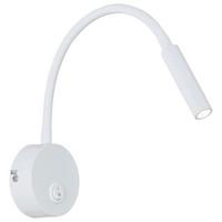 LED-Wandleuchte Huoim Weiß max. 3 Watt - Weiß, KONVENTIONELL, Kunststoff/Metall (3/8/46cm) - Mömax