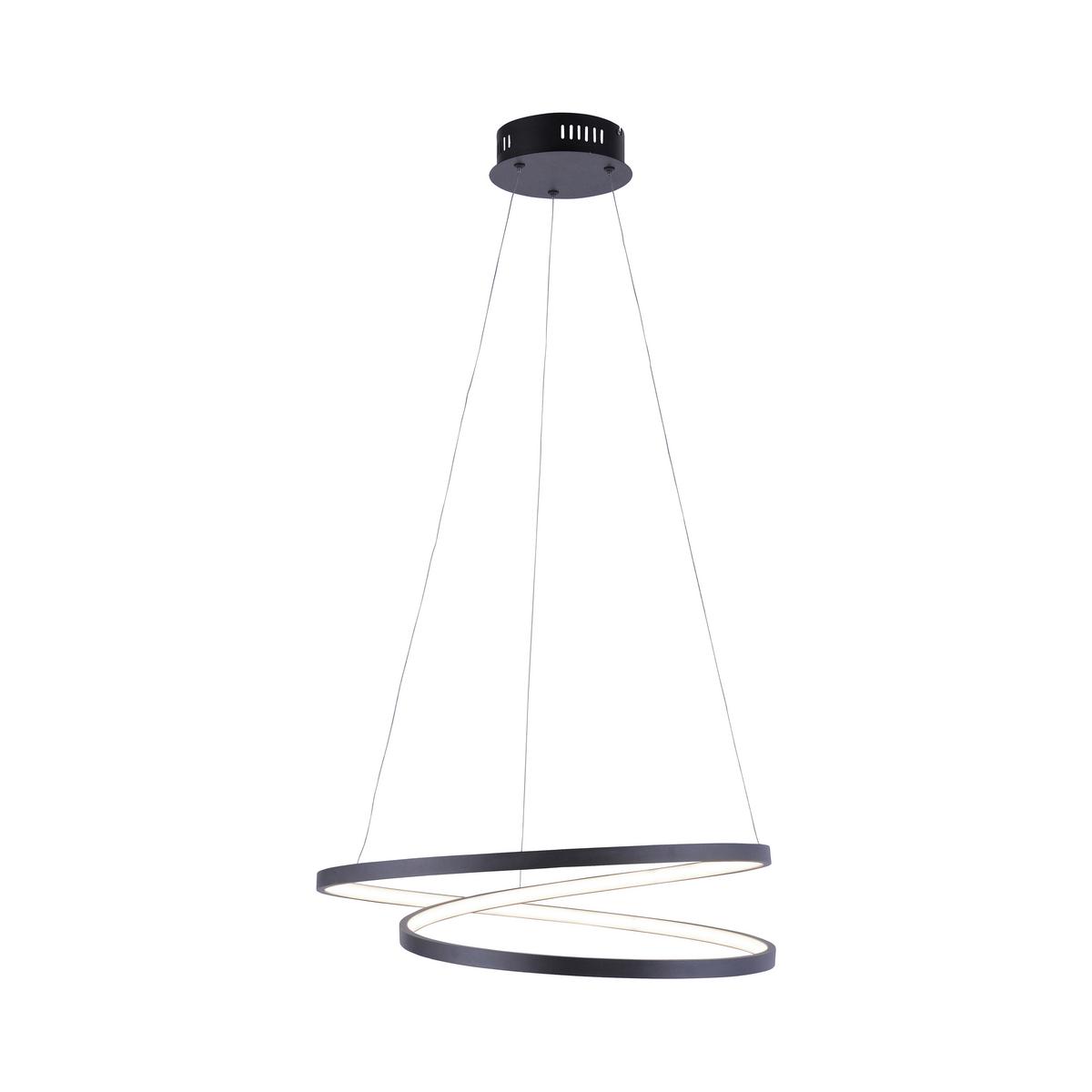 LED-Hängeleuchte Roman max. 32 Watt - Schwarz, Design, Kunststoff/Metall (60/60/100cm) - Paul Neuhaus