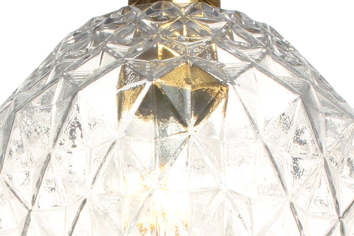 Hängeleuchte Hängelampe Lumi - Klar/Goldfarben, Trend, Glas (20/27/20cm) - Kayoom