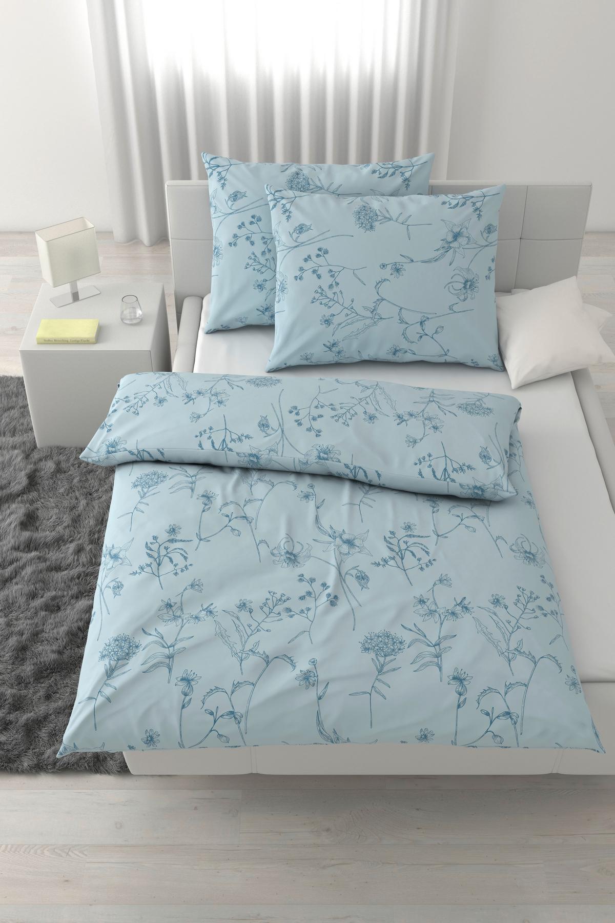 Posteljnina Nature Romy Xxl - modra/svetlo modra, tekstil (200/200cm) - Mömax