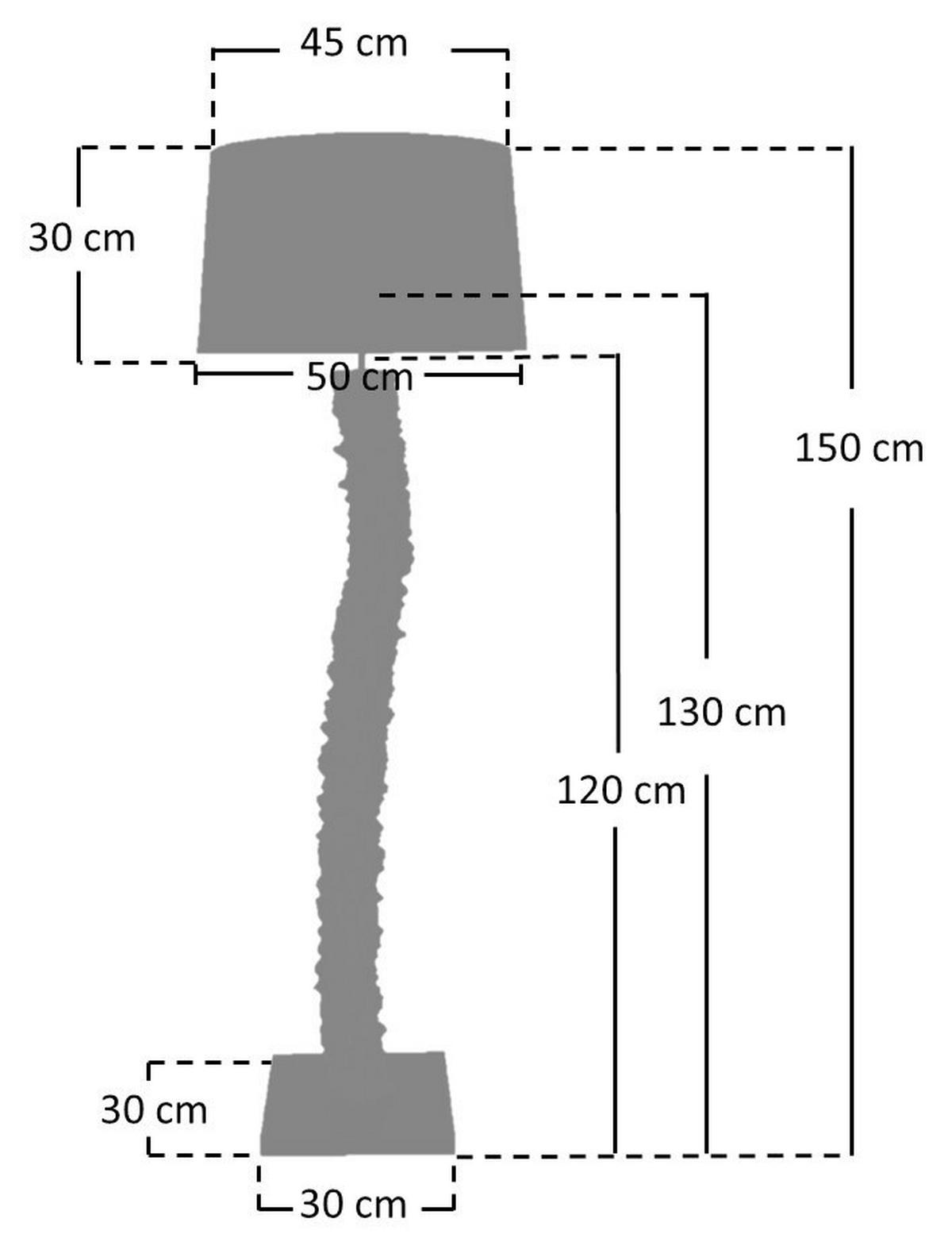 Stoječa Svetilka Driftwood - črna/bela, Design, kovina/tekstil (30/150/30cm) - P & B