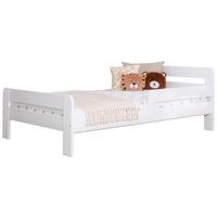 Bett Bennet mit Matratze ca. 120x200 cm Weiß - Weiß, MODERN, Holz/Textil (120/200cm) - MID.YOU