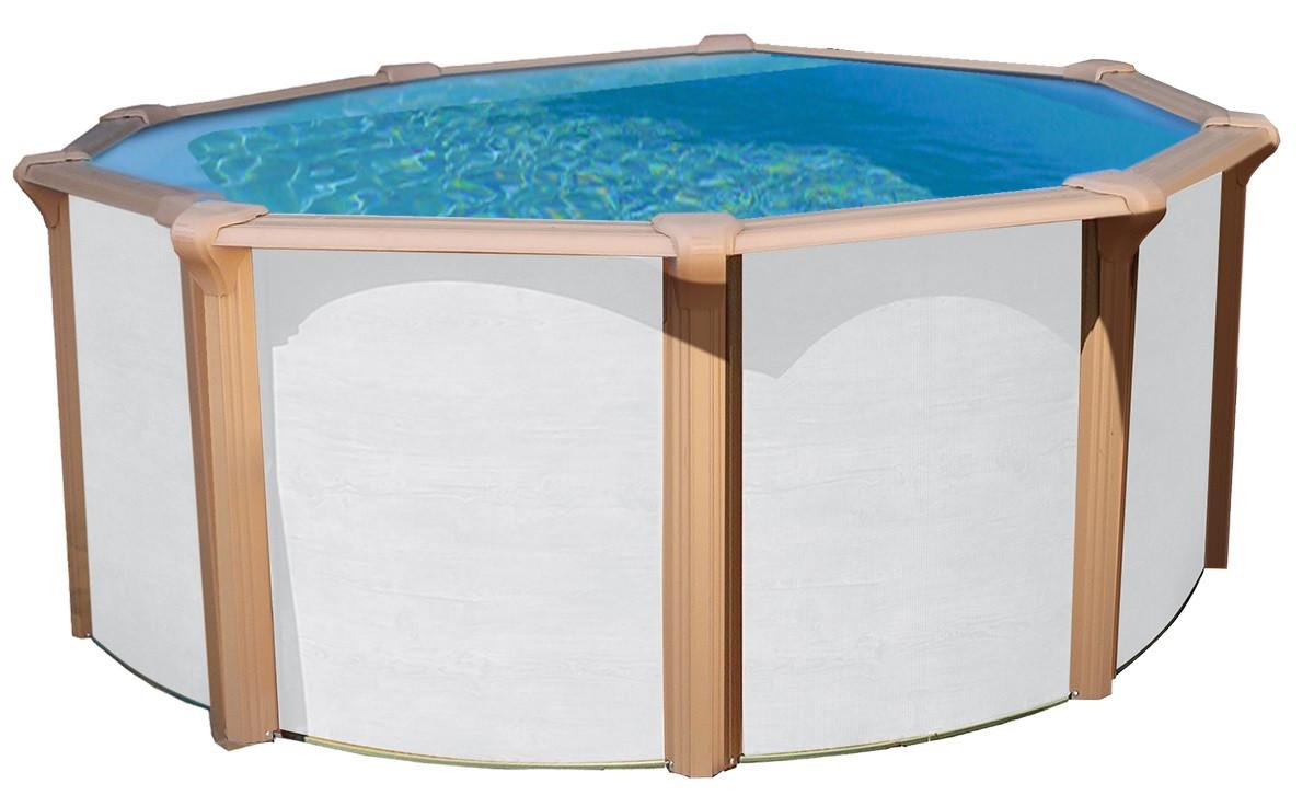 Schwimmbecken Steely de Luxe Ø ca. 550cm - Braun/Weiß, Basics, Kunststoff (550/132cm)
