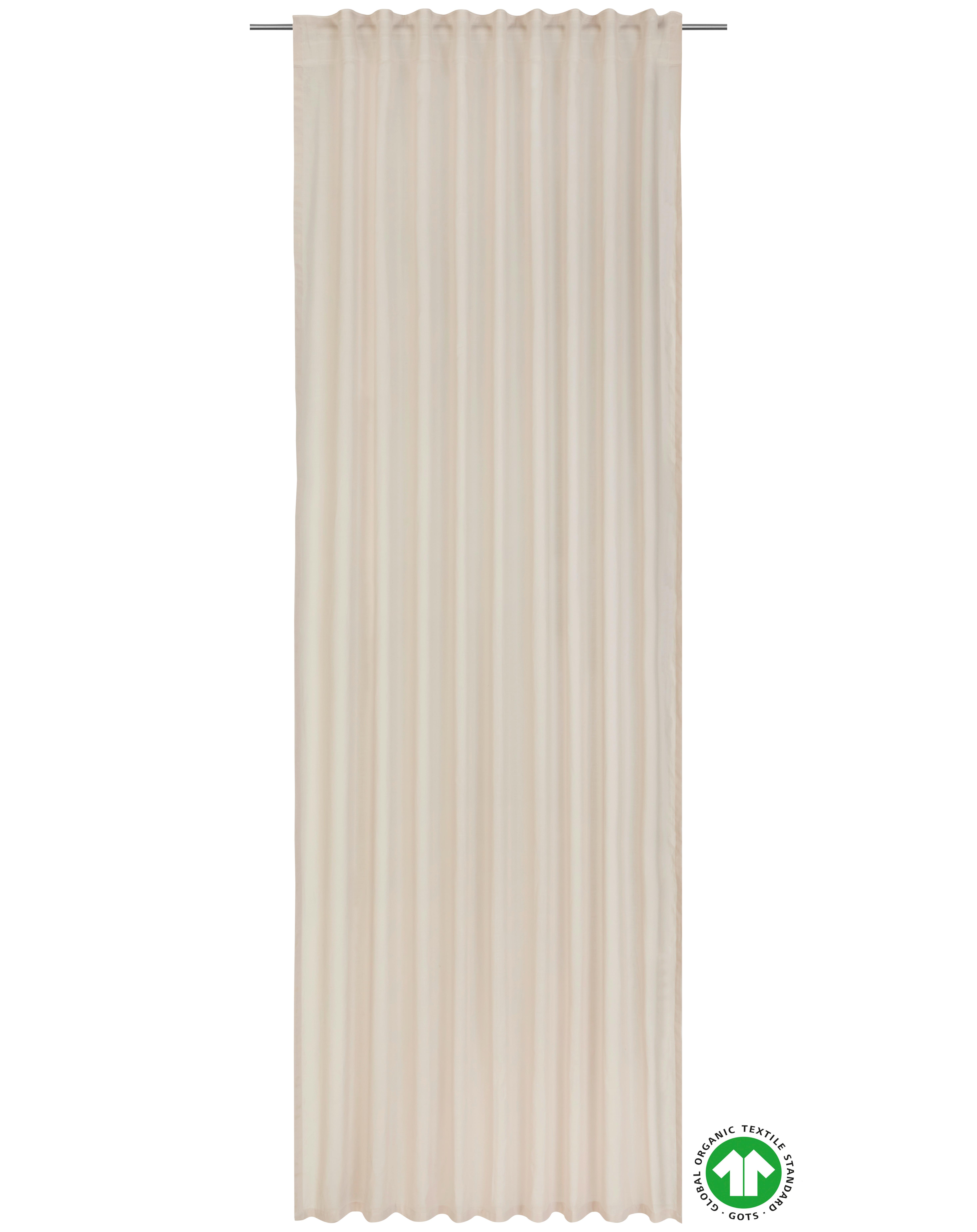 Fertigvorhang Bio-Luise 2Stk. in Beige ca. 140x255-267cm - Beige, Natur, Textil (140/255-267cm) - ecoTree