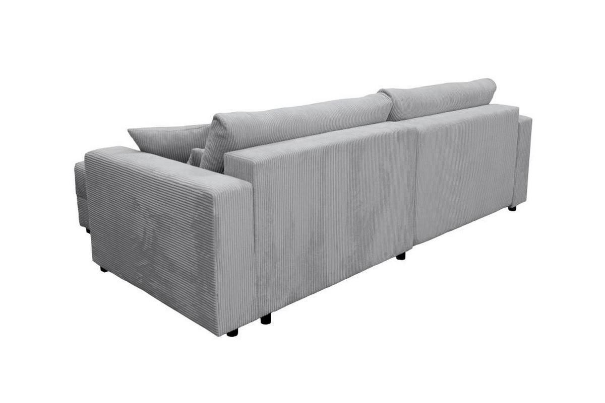 Kutna Garnitura Xela - siva/crna, Moderno, tekstil (265/170cm) - Modern Living